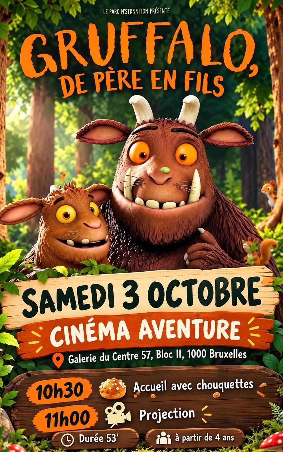 gruffalo de pere en fils, Tickets & Billets, Trois personnes ou plus