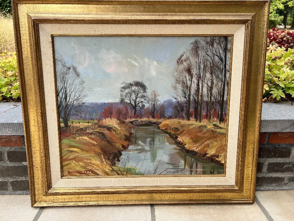 Schilderij, Ophalen, Doek, Impressionistisch, Gedateerd