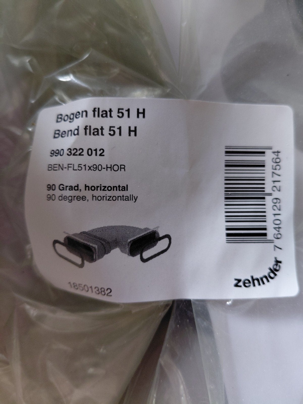 Zehnder Bend Flat 51 H, Envoi, Neuf, Ventilateur et Extracteur