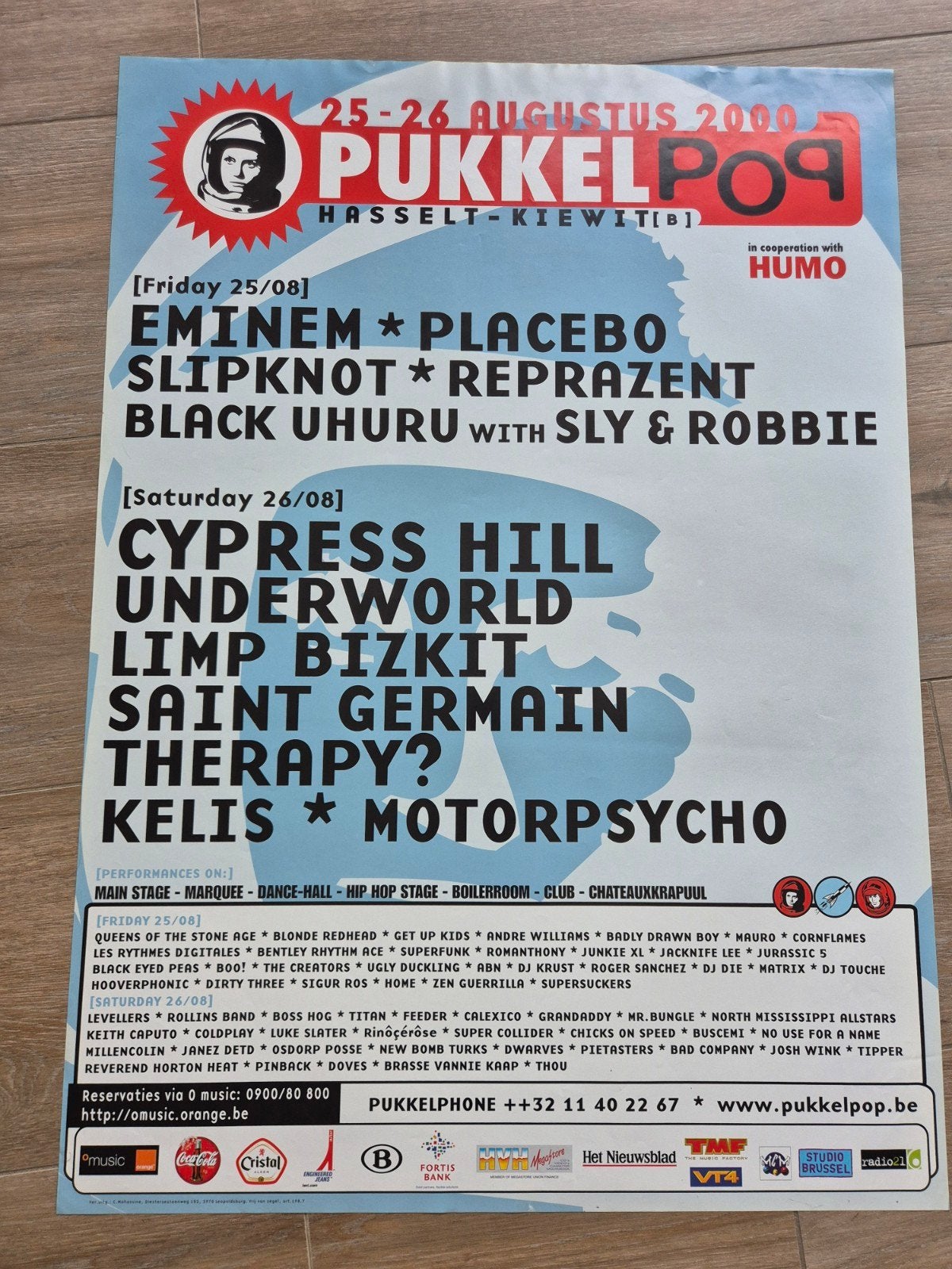 Poster Pukkelpop 2000, Verzamelen, Ophalen of Verzenden, Zo goed als nieuw, Muziek