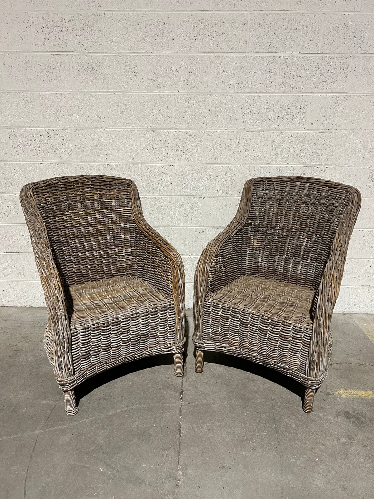 Paire de fauteuils en rotin Kubu MAISON PEDERREY, Tuin en Terras, Tuinstoelen, Ophalen, Zo goed als nieuw, Rotan