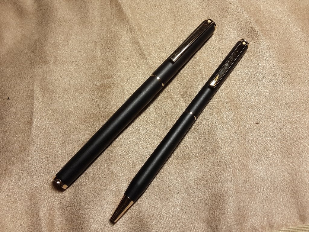 Sheaffer Targa 240 Matte Black/Gold set FP/BP, Verzamelen, Ophalen of Verzenden, Zo goed als nieuw, Pennenset, Sheaffer