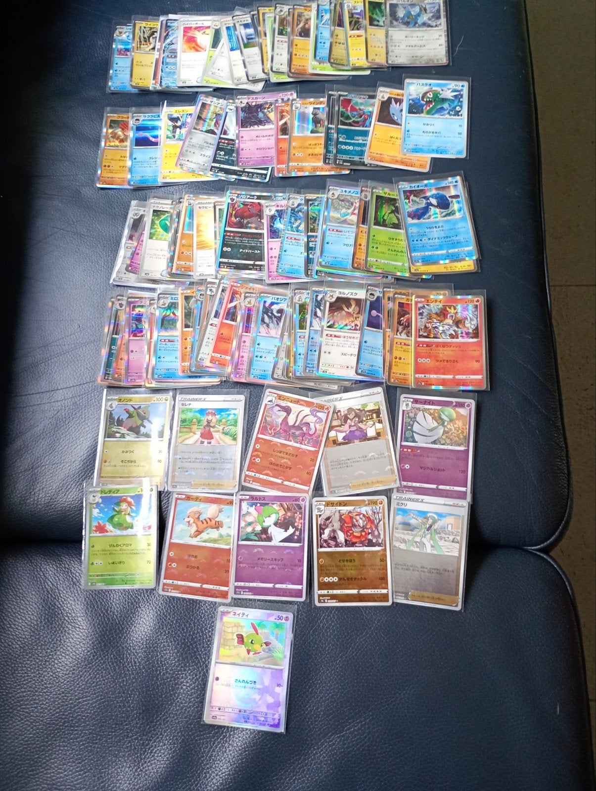 125 Japanse holo foil Pokemon kaarten,, Ophalen of Verzenden, Zo goed als nieuw, Foil