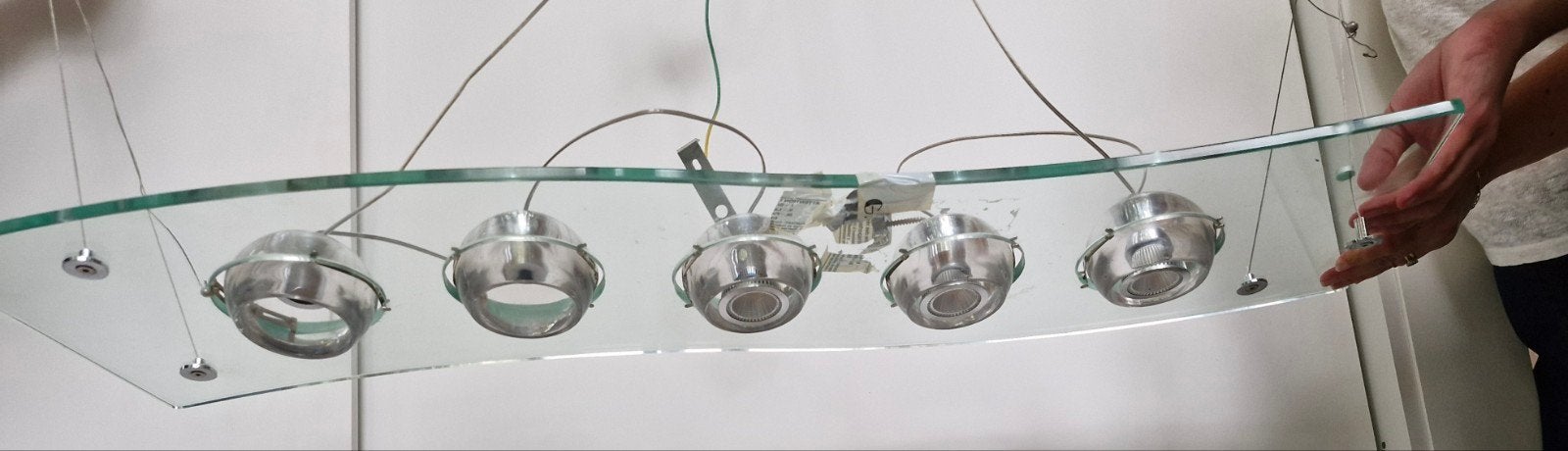Luminaire en verre, Enlèvement, Utilisé, Verre