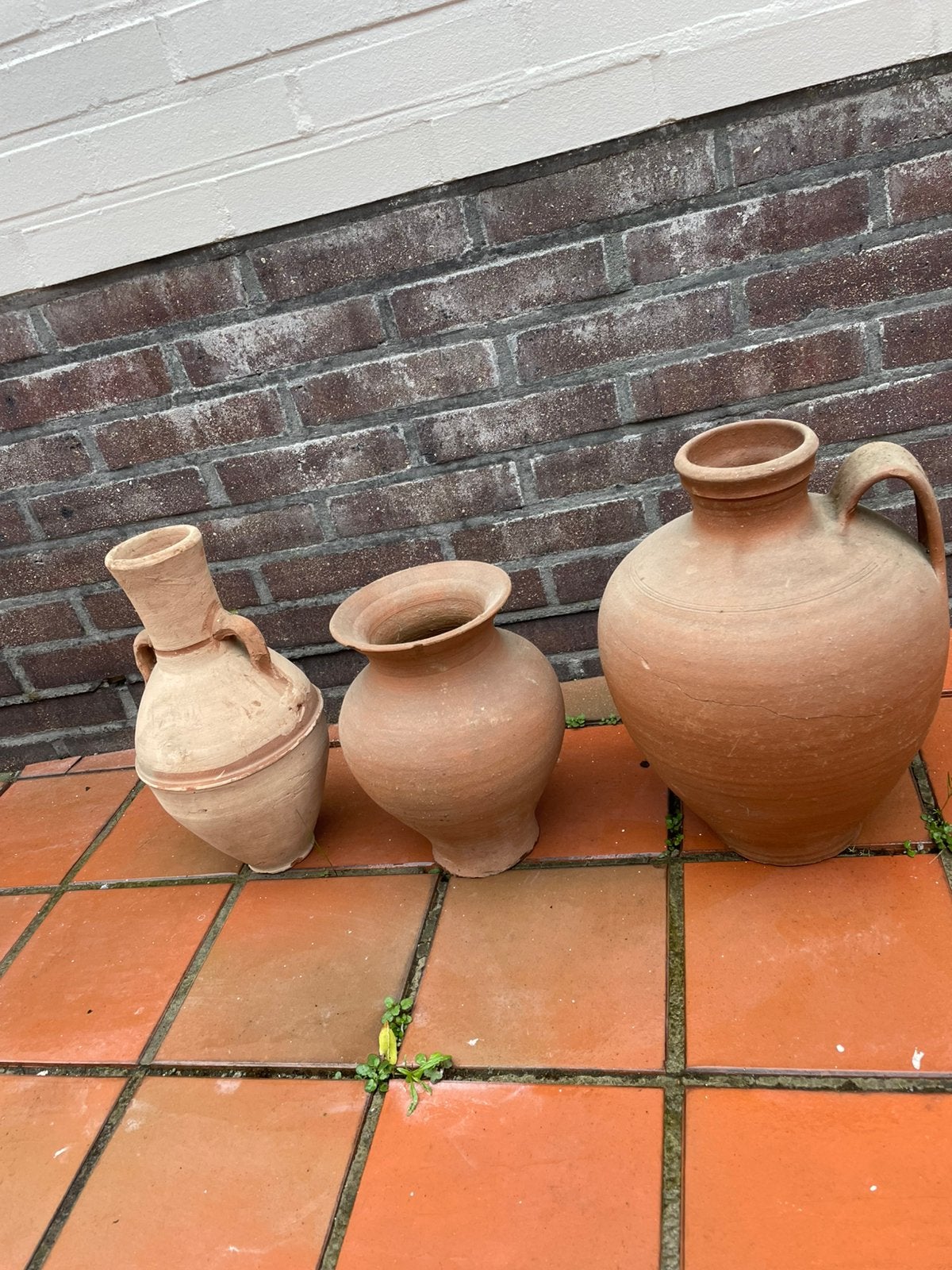3 aardewerk kruiken, Ophalen, Zo goed als nieuw