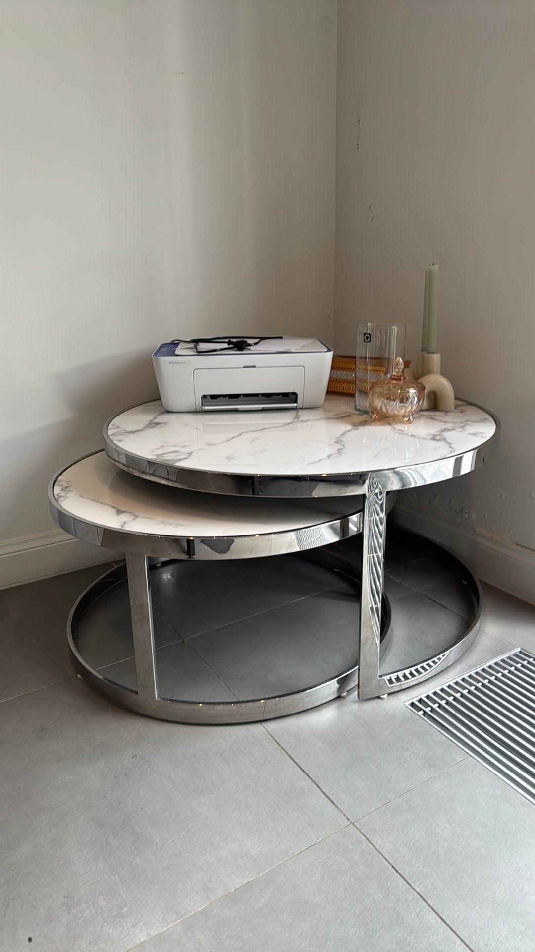 Twee ronde salontafels, Huis en Inrichting, Ophalen, Zo goed als nieuw