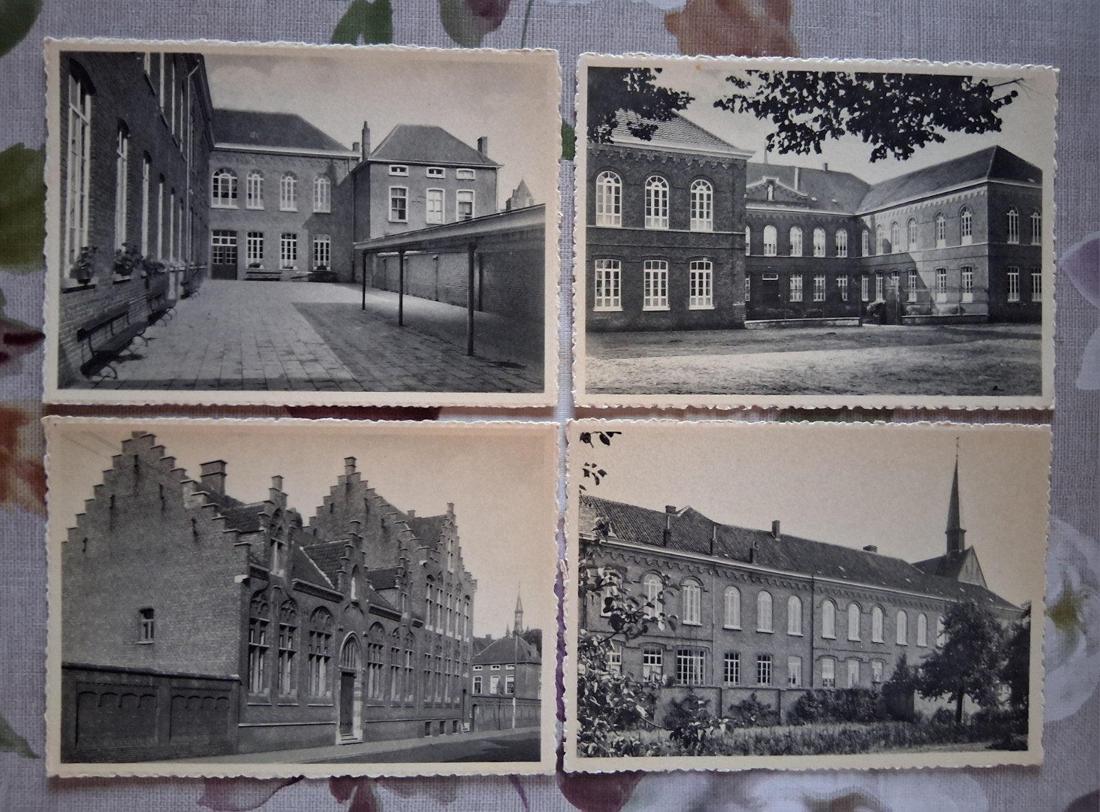 4 vintage Postkaarten Kostschool Maldegem ongelopen, Verzamelen, Ophalen of Verzenden