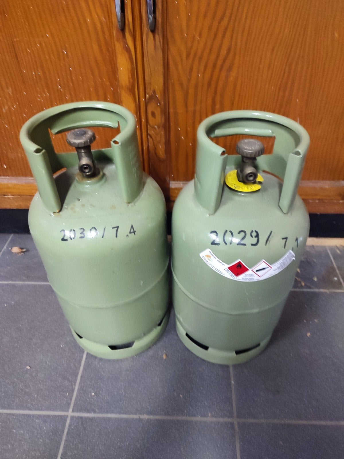 Stalen gasflessen propaan 5kg, Ophalen, Gebruikt