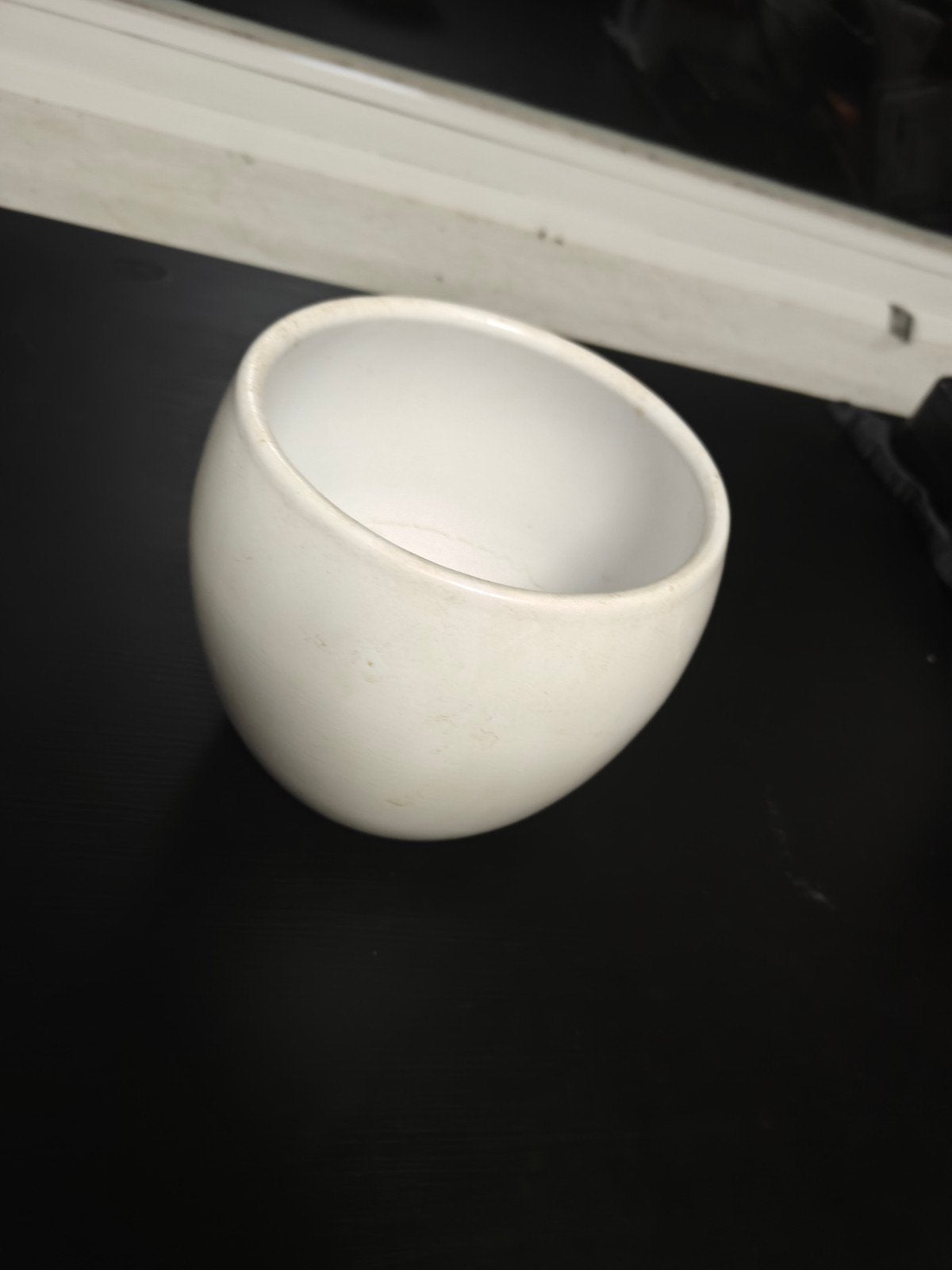 witte bloempot keramiek, Tuin en Terras, Ophalen