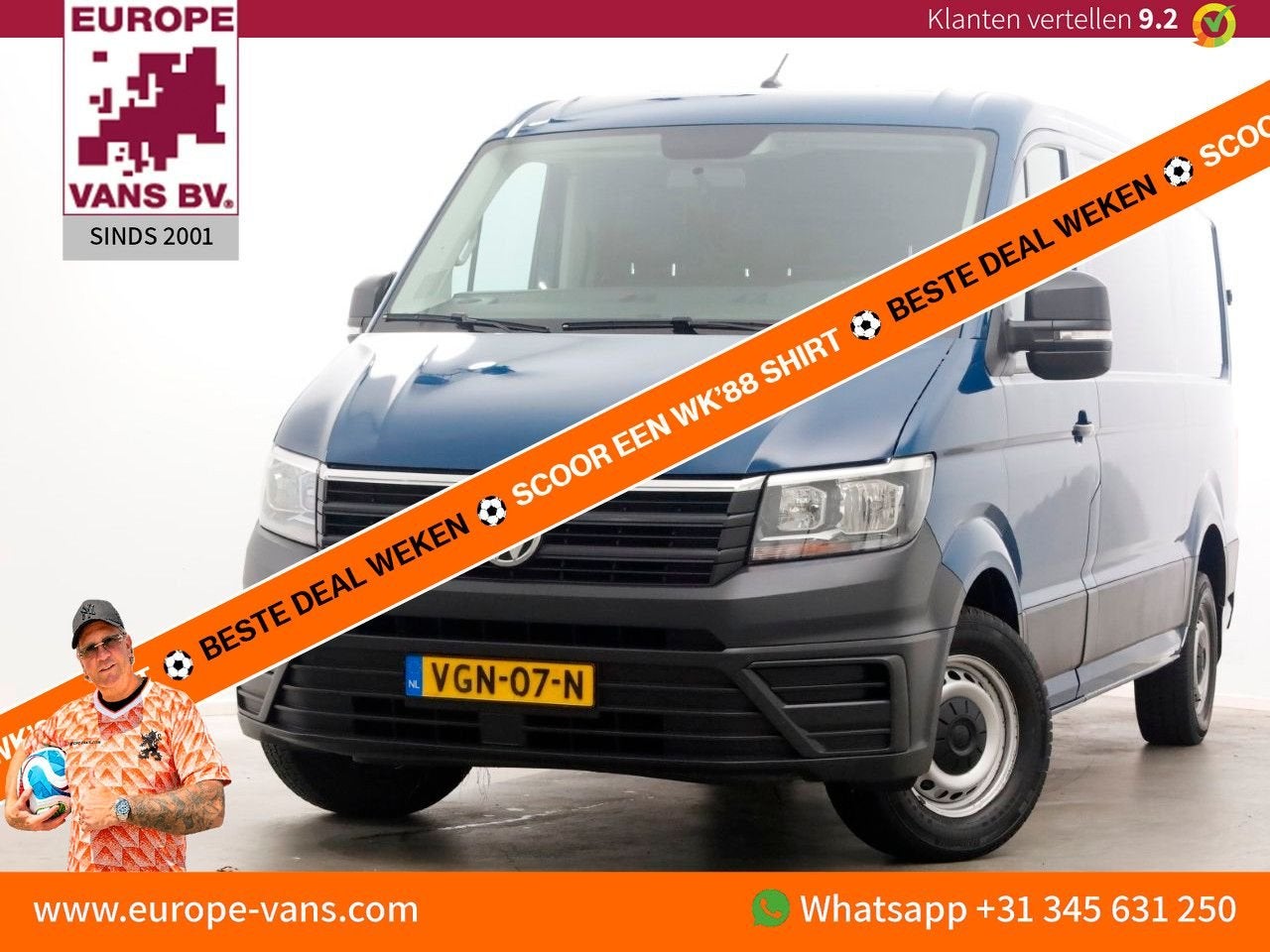 Volkswagen Crafter 35 2.0 TDI 177pk RWD L3H2 (L2H1) Airco/Na, Achat, Entreprise, Diesel, Bleu