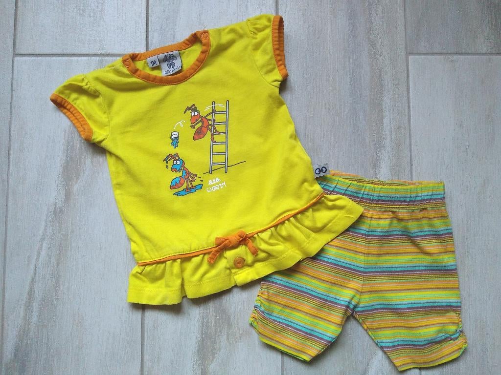 ✿ M56 - Woody pyjama thema miertjes, Enlèvement ou Envoi, Comme neuf, Vêtements de nuit ou Sous-vêtements, Fille