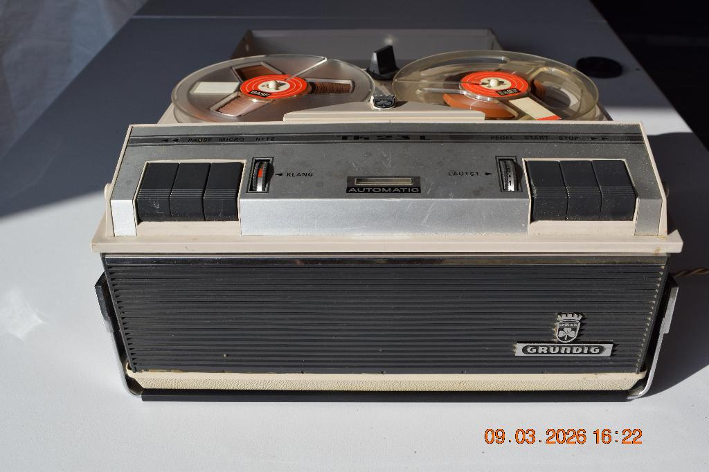 Gründig TK 23 DE Luxe h, Ophalen, Bandrecorder, Met banden