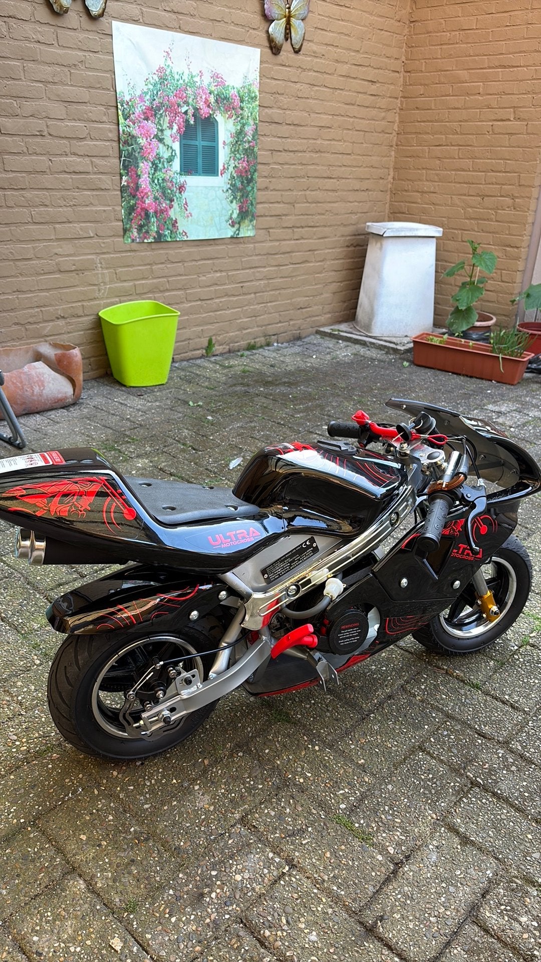 Pocketbike 49cc splinternieuw 1 keer gereden Te koop, Fietsen en Brommers, Ophalen of Verzenden, Zo goed als nieuw