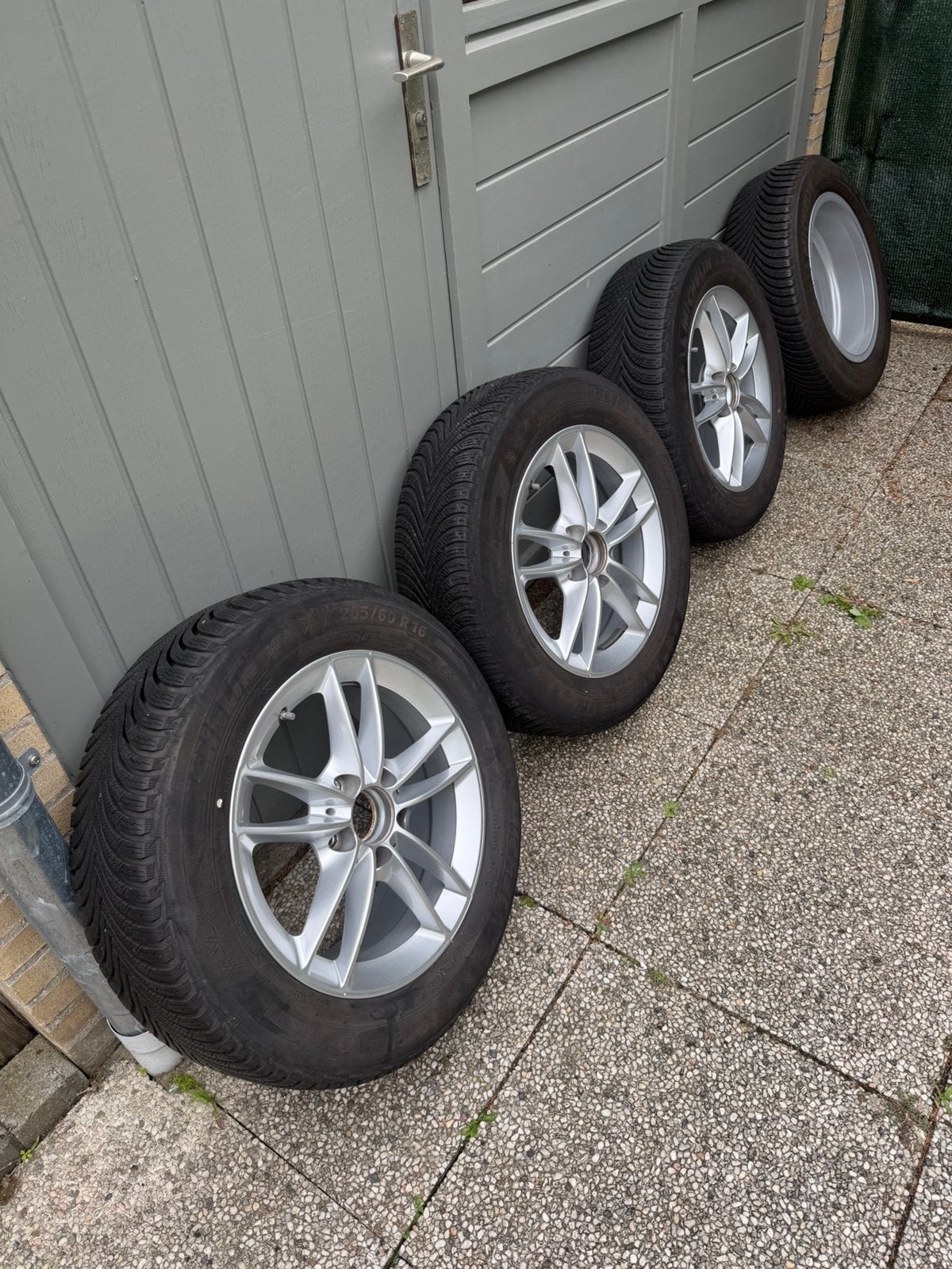 4 Michelin banden met aluminium velgen, Auto-onderdelen, Banden en Velgen, Ophalen, Winterbanden, Velg(en)