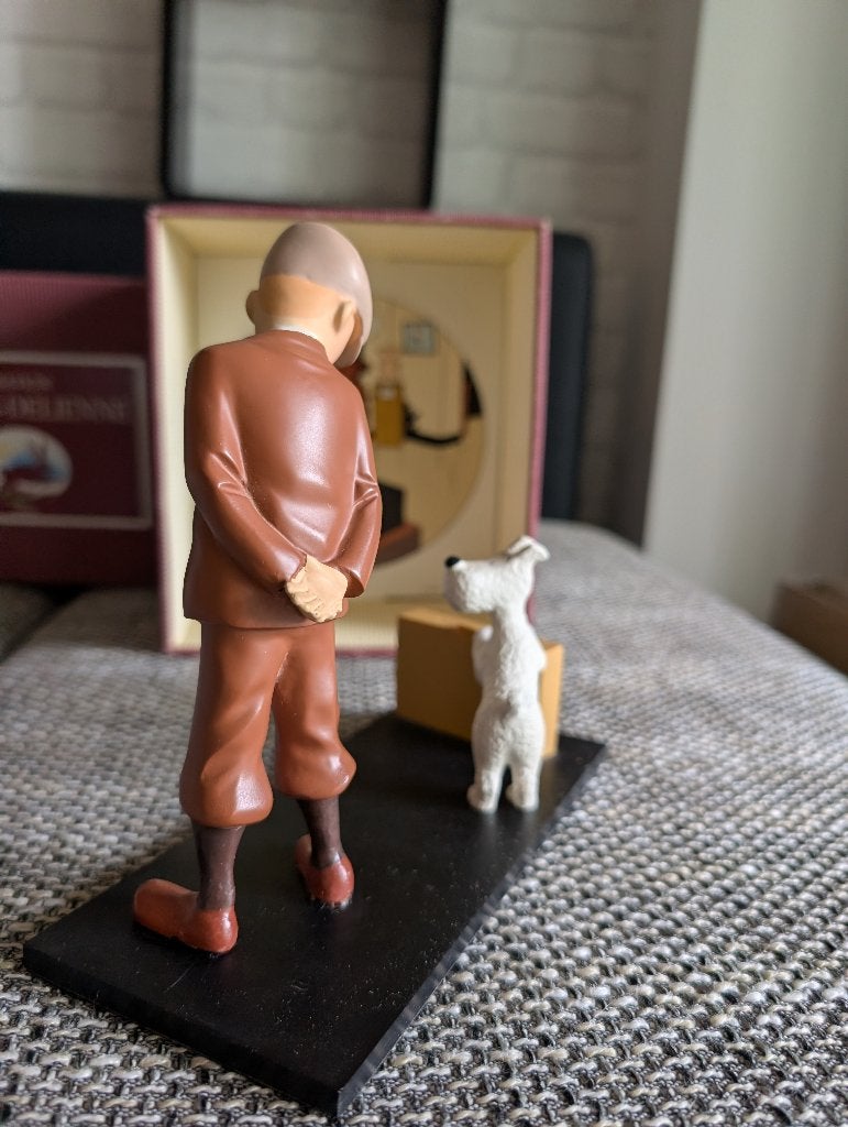 LEBLON DELIENNE TINTIN en MILOU BROKEN EAR CASE 1993, Ophalen of Verzenden, Kuifje, Zo goed als nieuw, Beeldje of Figuurtje