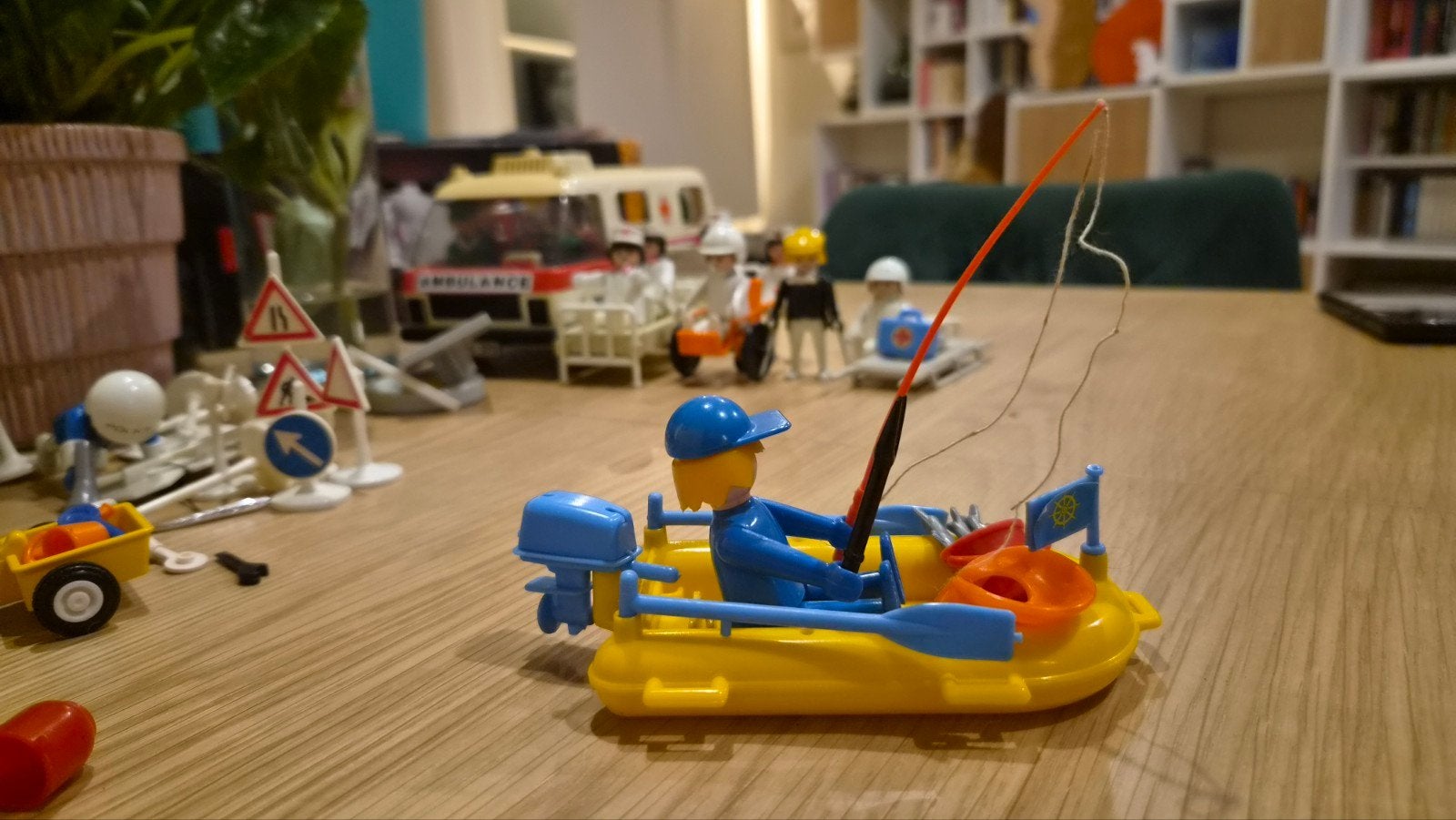 Playmobil Vintage Visser met Rubberboot & Accessoires (Set 3, Ophalen of Verzenden, Zo goed als nieuw, Inclusief accessoires, Complete set