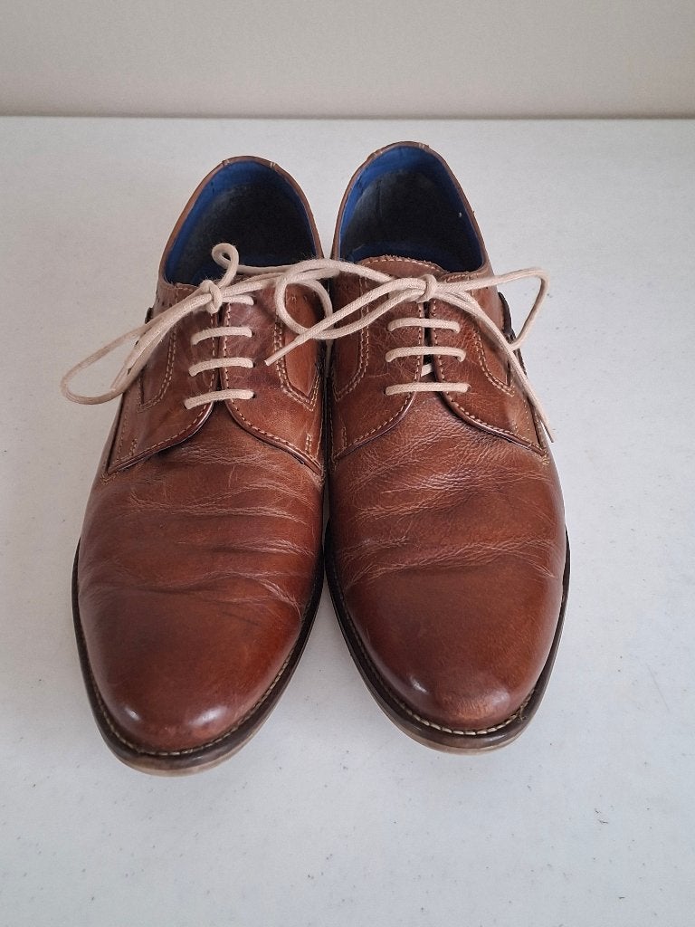 Bruine herenschoenen Klondike Maat 45, Kleding | Heren, Schoenen, Bruin, Verzenden, Zo goed als nieuw, Klondike
