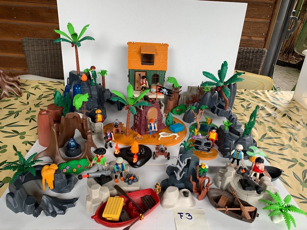 PLAYMOBIL F3: GROOT PIRATENEILAND, Kinderen en Baby's, Ophalen of Verzenden, Zo goed als nieuw, Pirates, Losse onderdelen