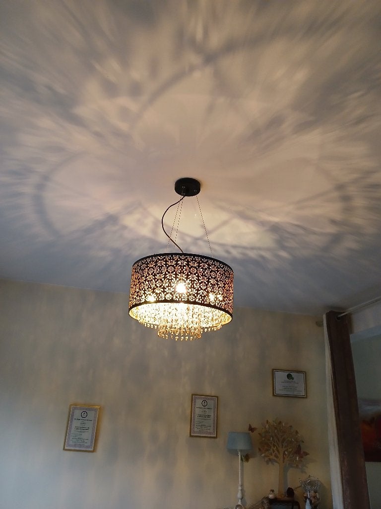 Lampe noir et doré, Enlèvement, Comme neuf, Métal, Moderne