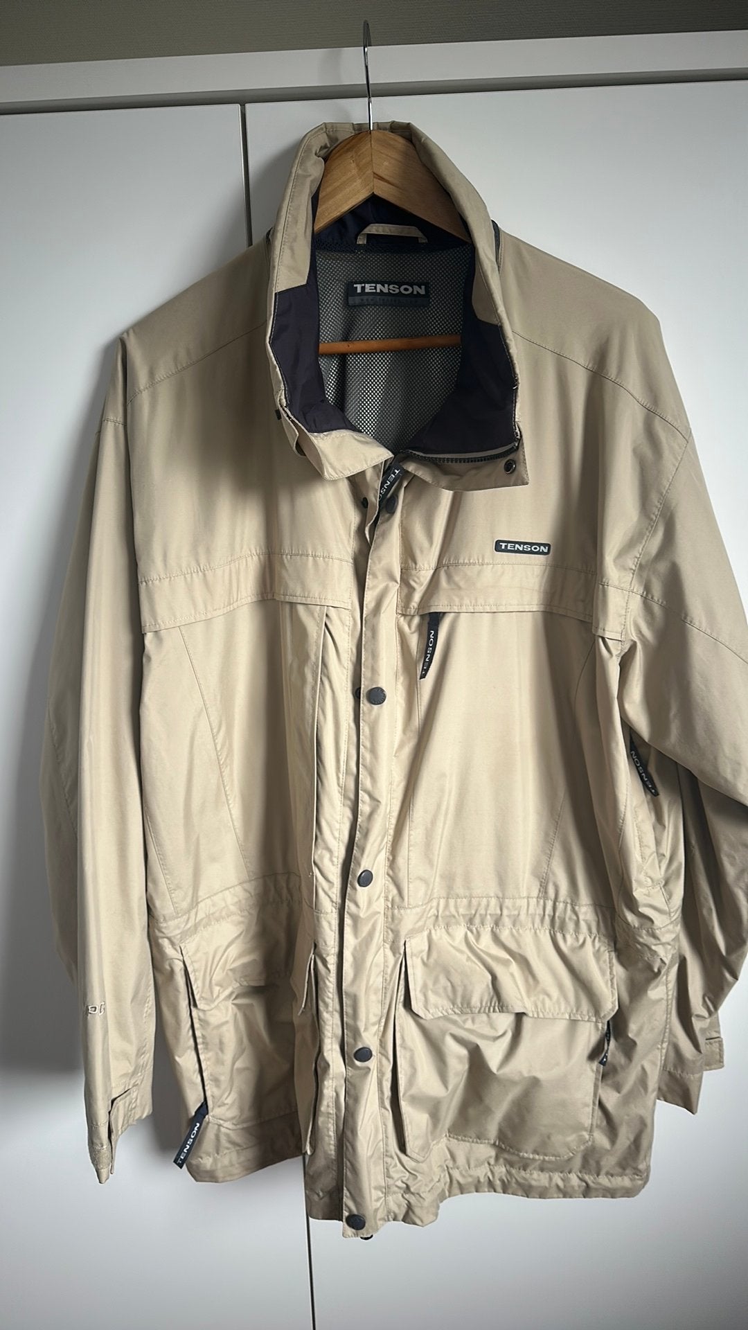 Regenjas Tenson, Ophalen, Zo goed als nieuw, Maat 52/54 (L), Beige