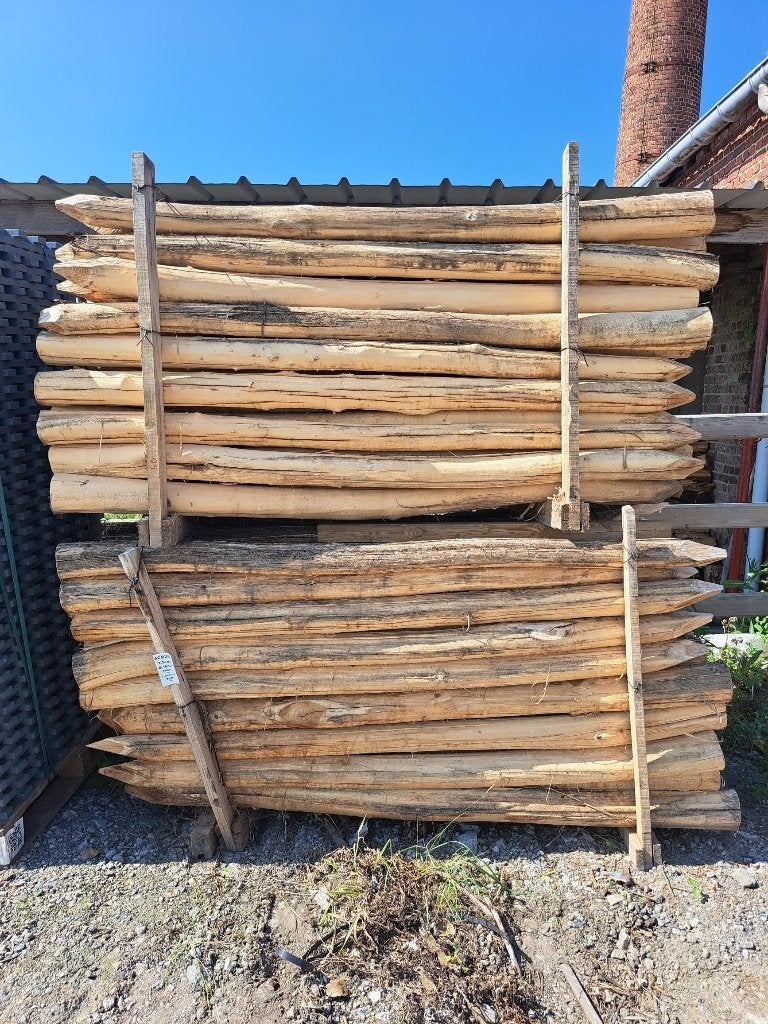 ACTIE Acacia palen 10/12 dik - 2m lang  OP = OP, Jardin & Terrasse, Poteaux, Poutres & Planches, Neuf, Poteaux, 180 à 250 cm, Bois dur