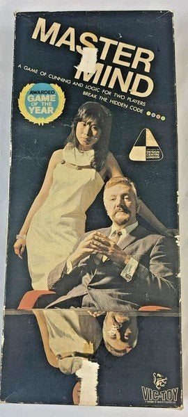 Jeu de plateau Mastermind Invicta Vic-Toy Vintage 1972 compl, 1 ou 2 joueurs, Envoi, Comme neuf, Overig