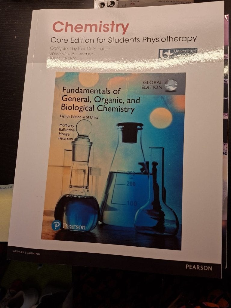 Chemistry - Core edition for students physiotherapy, Livres, Enlèvement, Comme neuf, Enseignement supérieur, Pearson