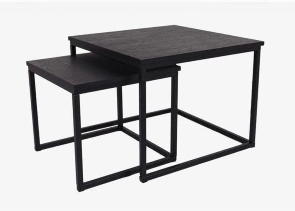 Salontafel te koop zwart - tweedelig, Ophalen, Gebruikt
