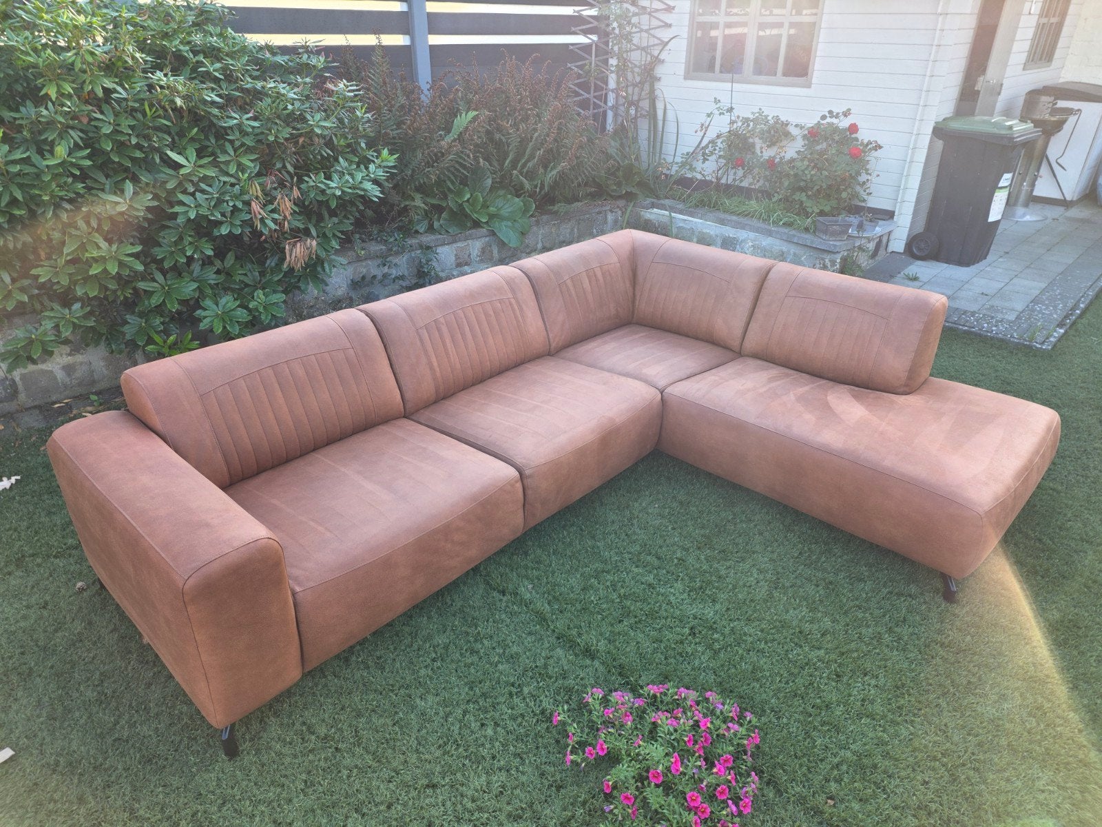 GRATIS LEVERING - Cognac hoek zetel, Enlèvement ou Envoi, Tissus