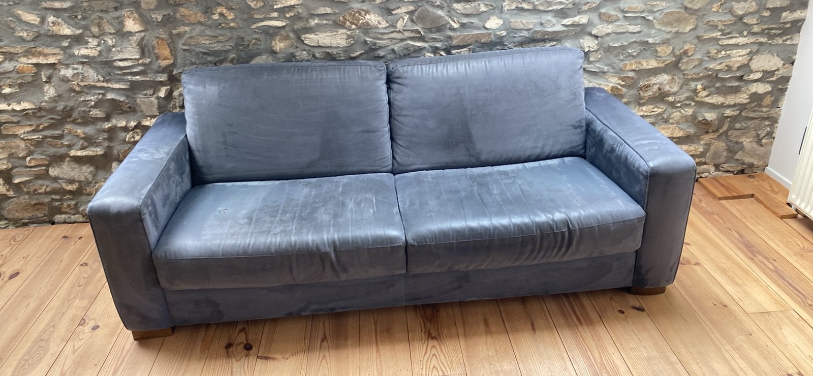 Canapé deux grandes places en microfibre, Moins de 75 cm, Moins de 150 cm, Banc droit, Enlèvement