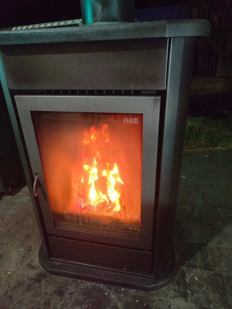 Flam houtkachel, Huis en Inrichting, Kachels, Ophalen, Gebruikt, Houtkachel, Vrijstaand