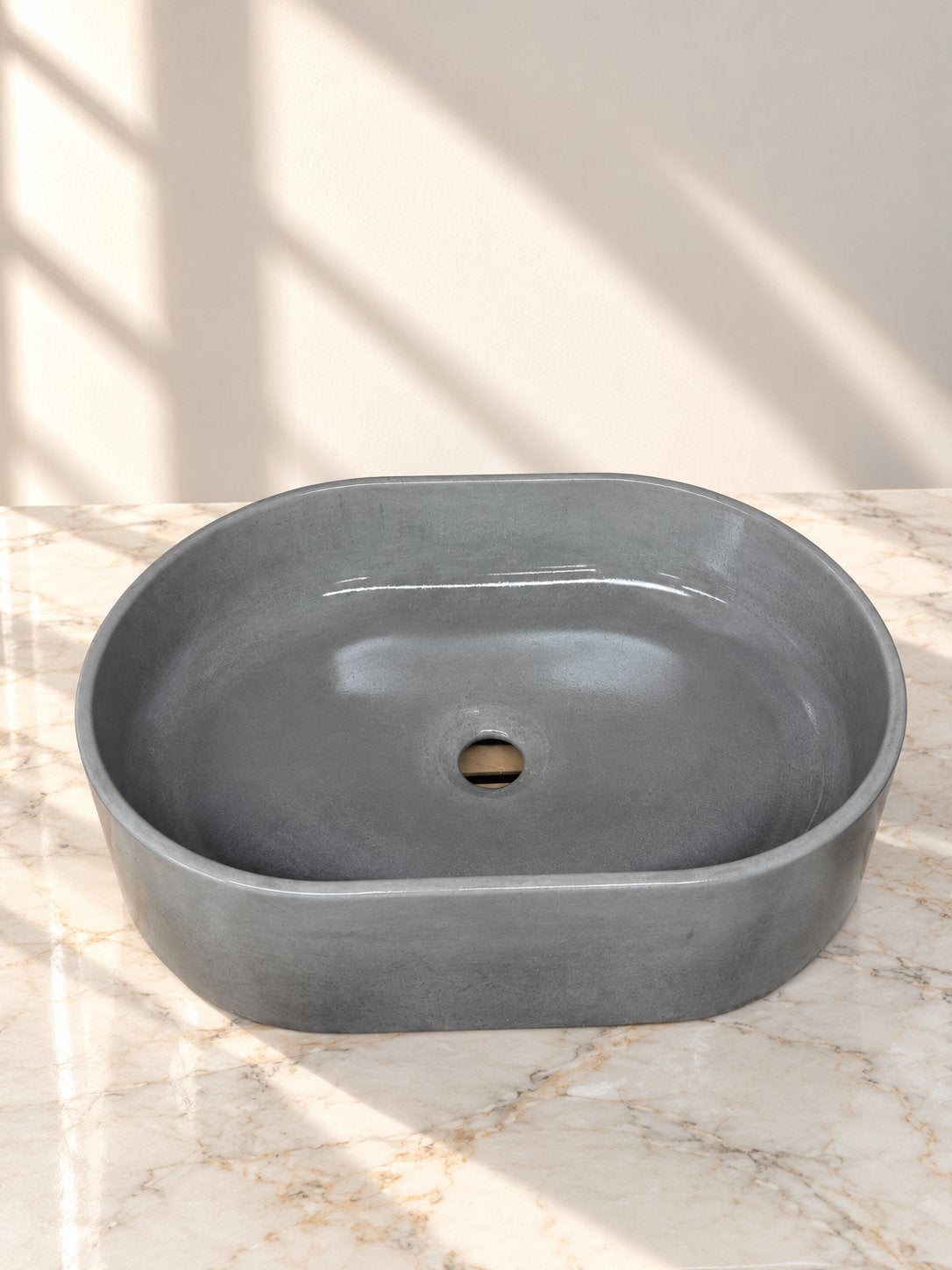 Lavabo/wasbak grijs, Doe-het-zelf en Bouw, Ophalen of Verzenden, Nieuw, Steen, Wastafel