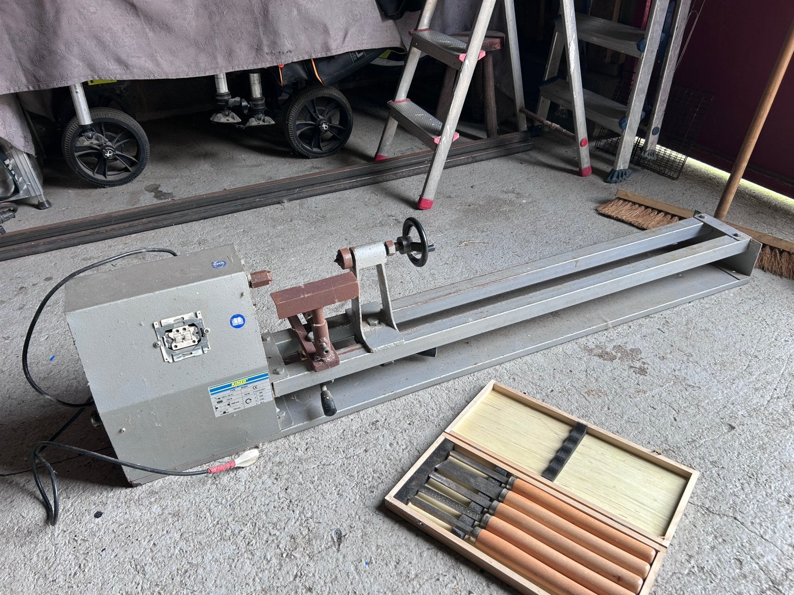 Tour a bois, Bricolage & Construction, Enlèvement, Utilisé, Tour à bois, 500 à 1000 mm