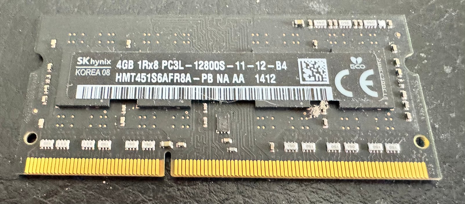 SK Hynix 4GB SO-DIMM Mac 1Ax8 PC3L - 12800S -11 -12-B4, Enlèvement ou Envoi, Comme neuf