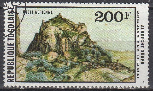 Togo -Gezicht op het Arcodal in Tirol -Albtrecht Dürer -1978, Ophalen of Verzenden, Gestempeld