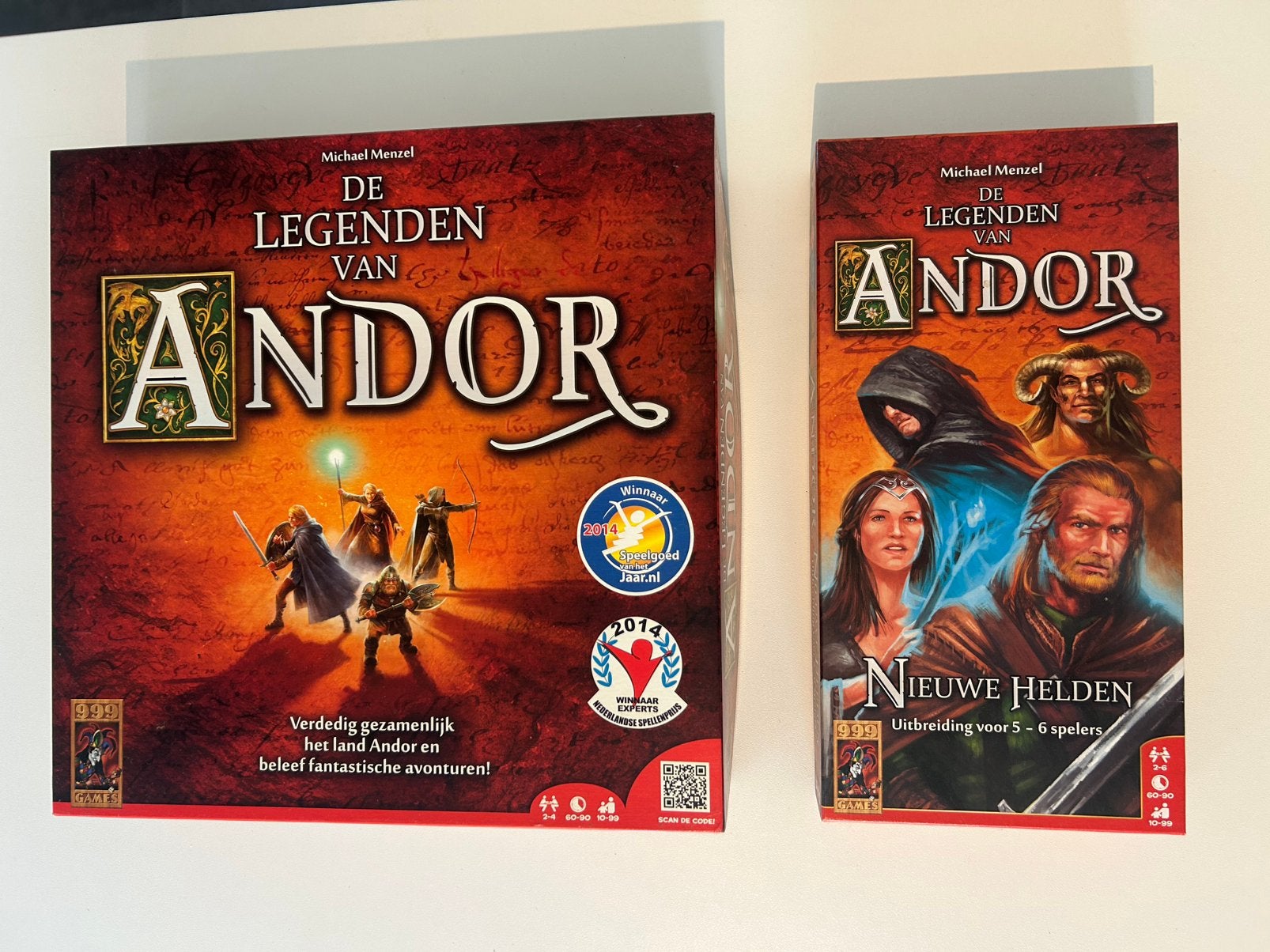 De Legenden van Andor, incl uitbreiding Nieuwe Helden, Vijf spelers of meer, Ophalen of Verzenden, Nieuw