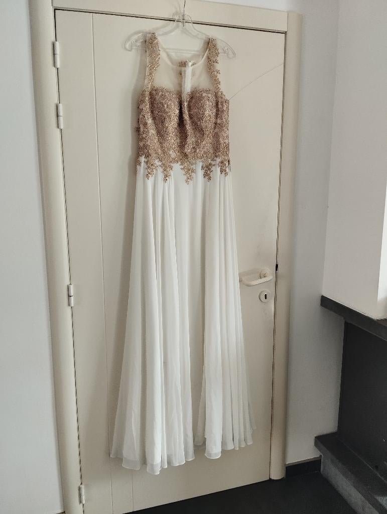 Robe de cocktail/cérémonie avec dessus brodé T 38-40, Vêtements | Femmes, Enlèvement, Porté, Taille 38/40 (M)