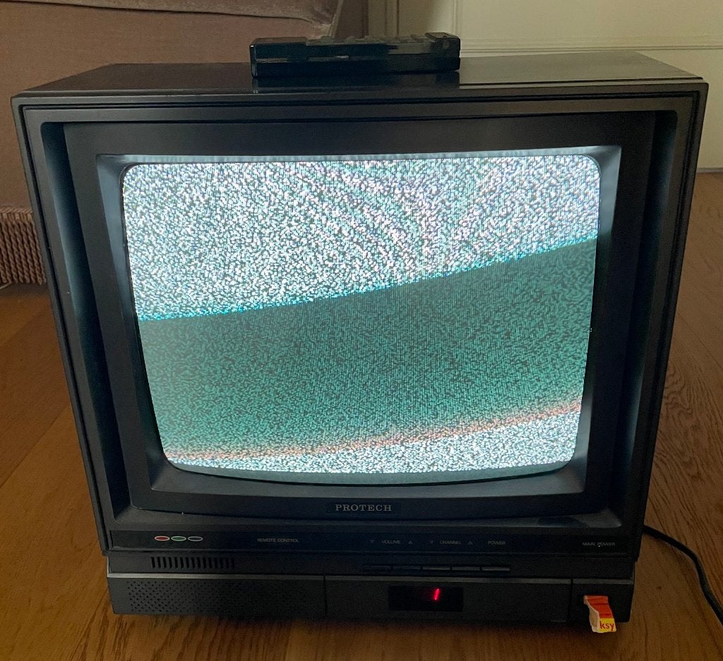 TV couleur CRT 36 cm - vintage an. 70 + télécom - fonctionne, Enlèvement, Utilisé, Moins de 40 cm, Autres marques