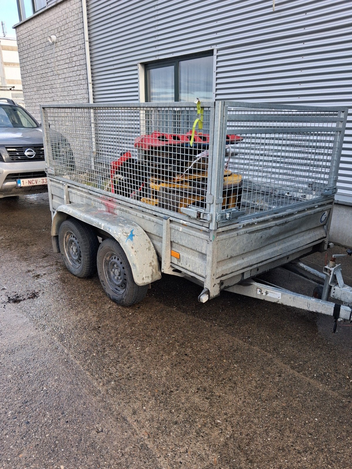 aanhangwagen Hapert 2t met loofrekken., Enlèvement, Utilisé