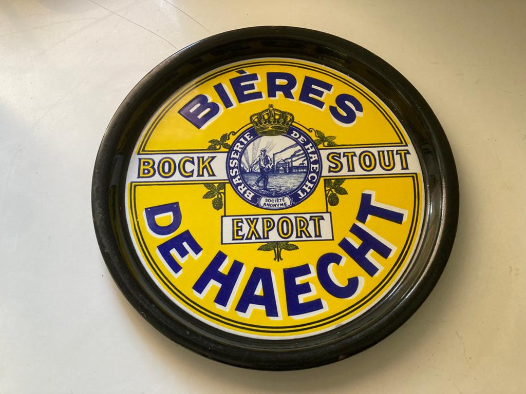 Plateau en émail Bières de Haecht, Collections, Enlèvement ou Envoi, Comme neuf