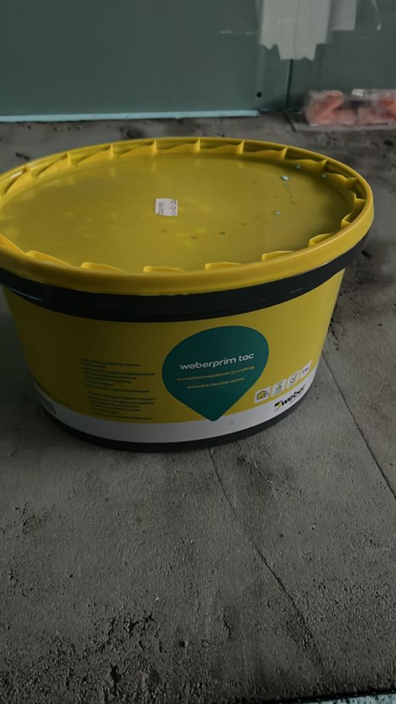 Weberprim tac tegelprimer voor vb gyproc, Ophalen, Zo goed als nieuw, Groen