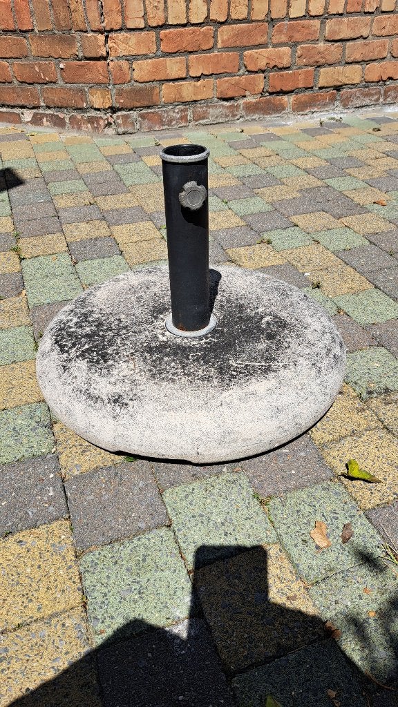 parasolvoet 20 kg  diameter 48cm  45mm opening buis allerlei, Enlèvement, Base de parasol