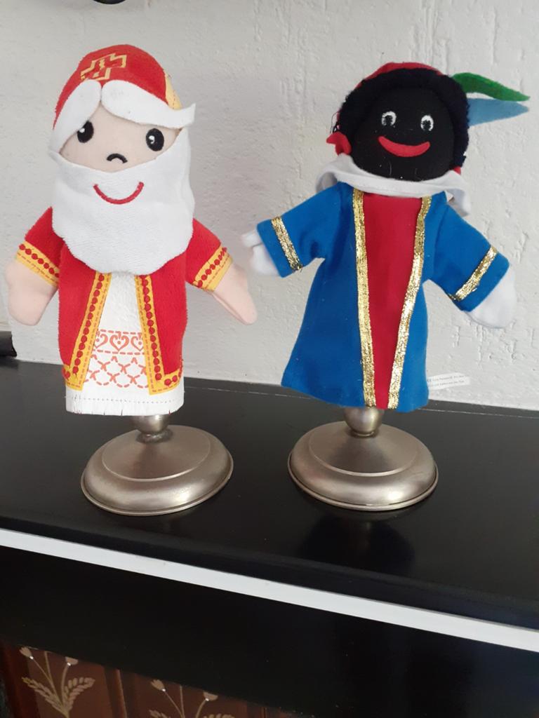 Sinterklaas en zwarte Piet handpoppen, Ophalen of Verzenden