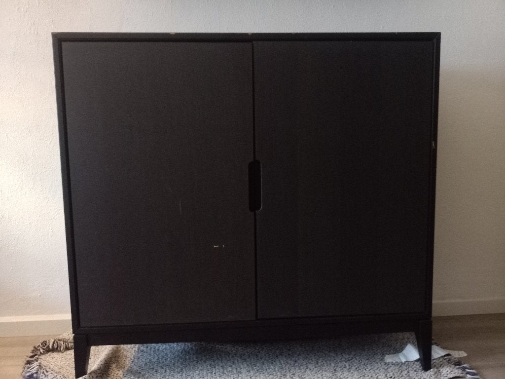 Donkerbruine kast, Ophalen, Gebruikt, 100 tot 150 cm, 100 tot 150 cm