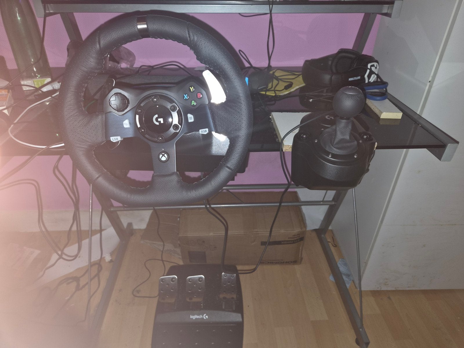 Volant + pédalier + levier de vitesse g920 logitech, Consoles de jeu & Jeux vidéo, Enlèvement, Utilisé, Contrôleur
