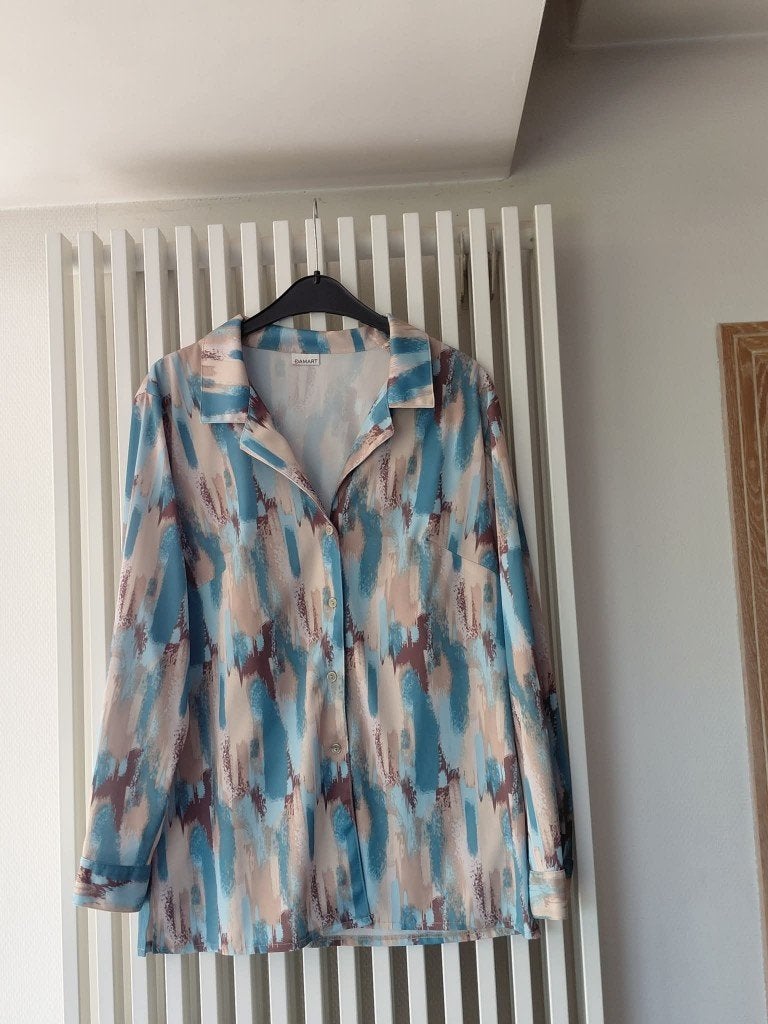 Blouse lange mouwen 46, Kleding | Dames, Blouses en Tunieken, Beige, Maat 42/44 (L), Ophalen of Verzenden, Zo goed als nieuw