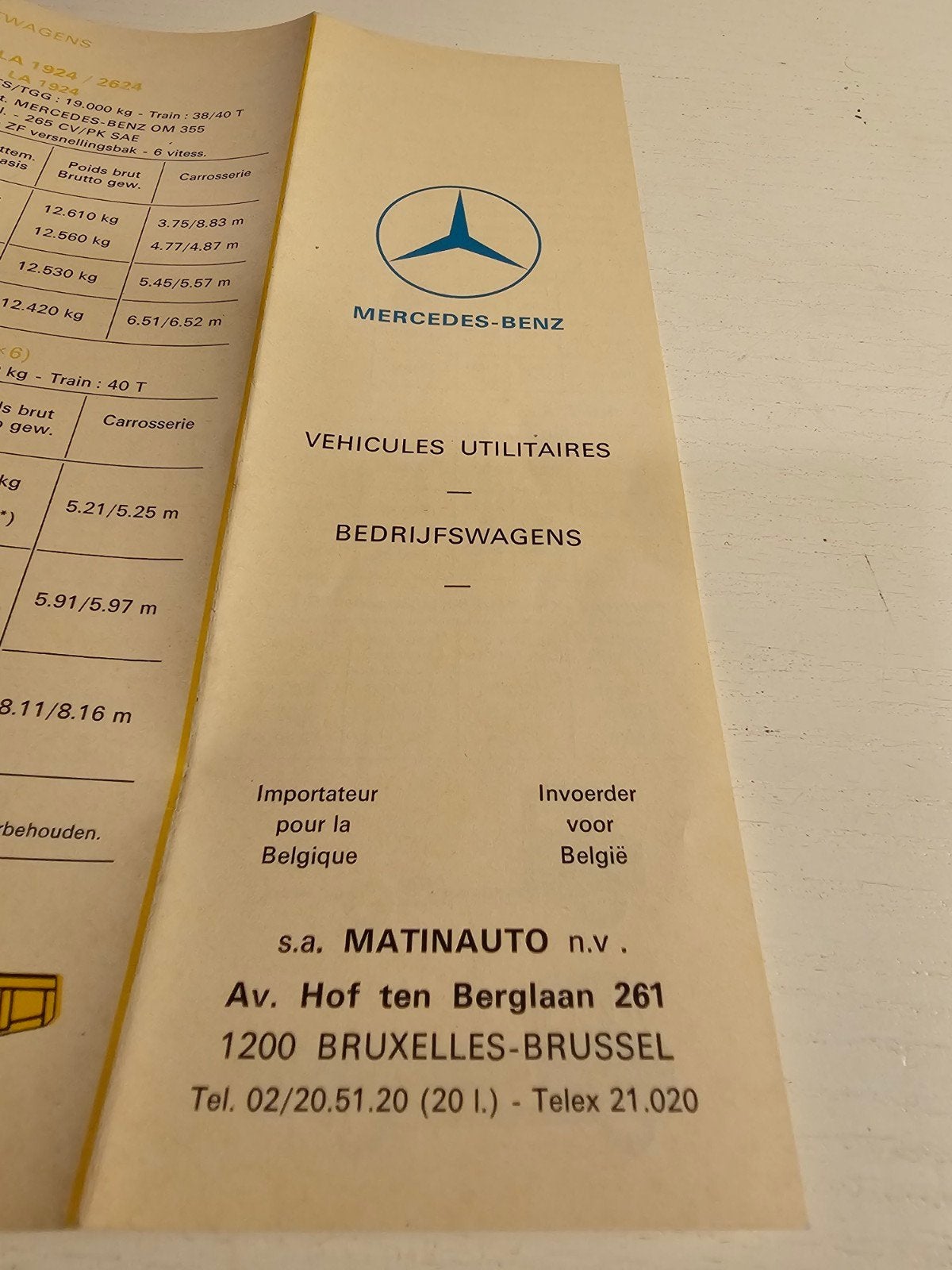 Mercedes benz document, Verzamelen, Ophalen of Verzenden