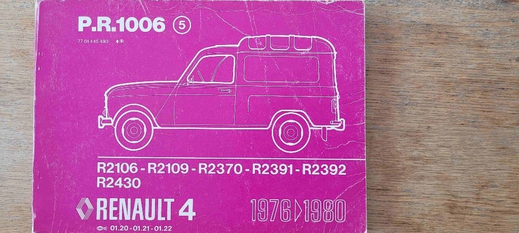 Manuel de Réparation Officiel Renault 4 (4 F 4), Enlèvement