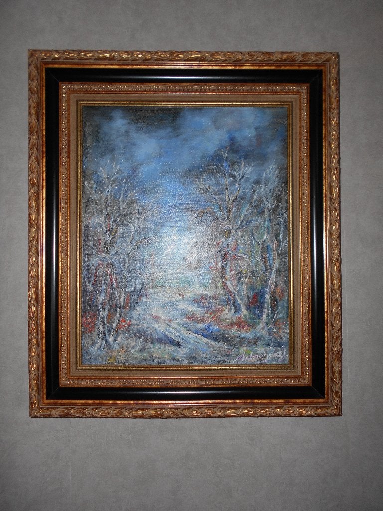 SCHILDERIJ B - JOS SCHROYENS, Ophalen, Landschap, Olieverf, Klassiek