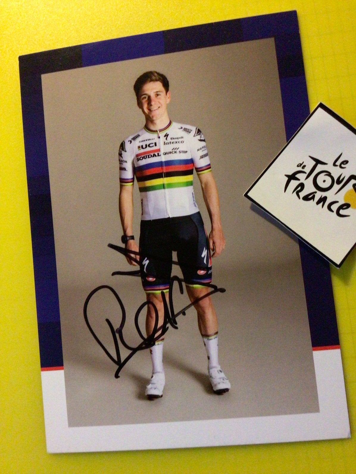wielerkaart   team wk quick step remco evenepoel  signe, Envoi, Comme neuf